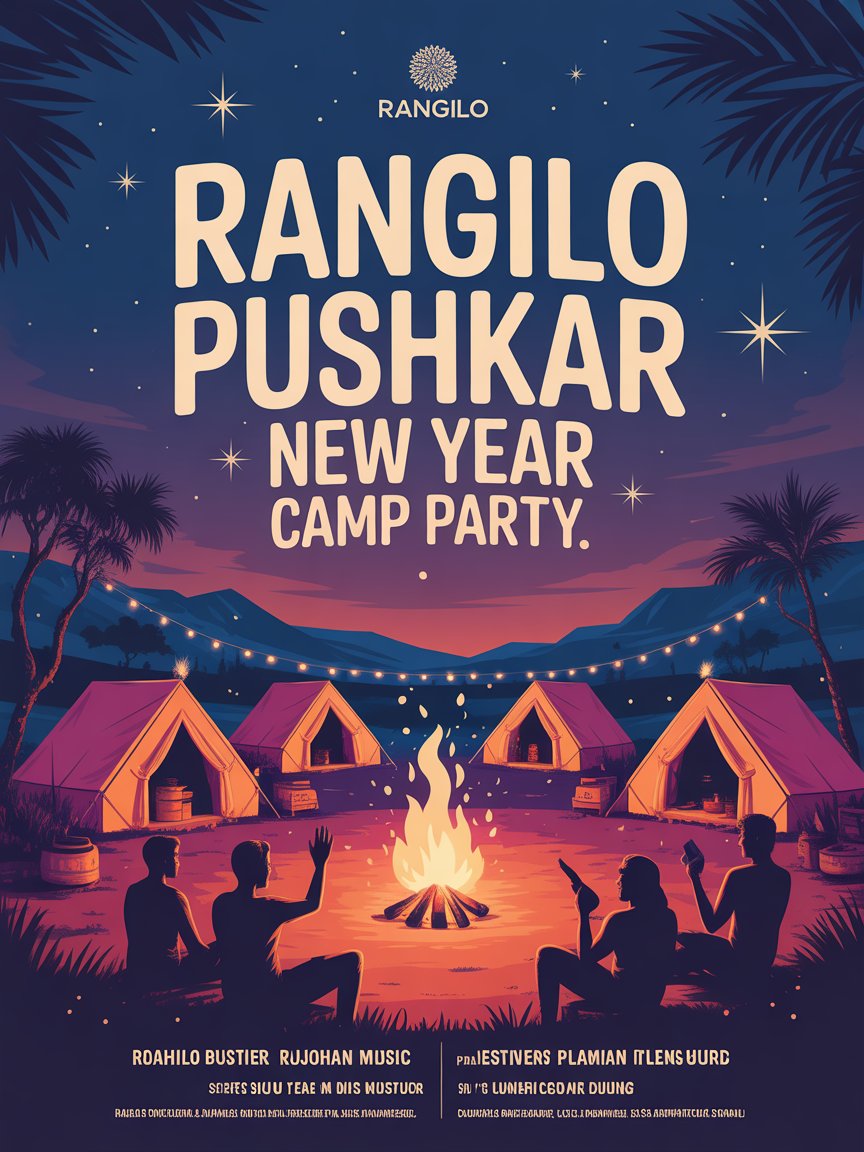Rangilo Pushkar New Year Camp Party – Poster 1