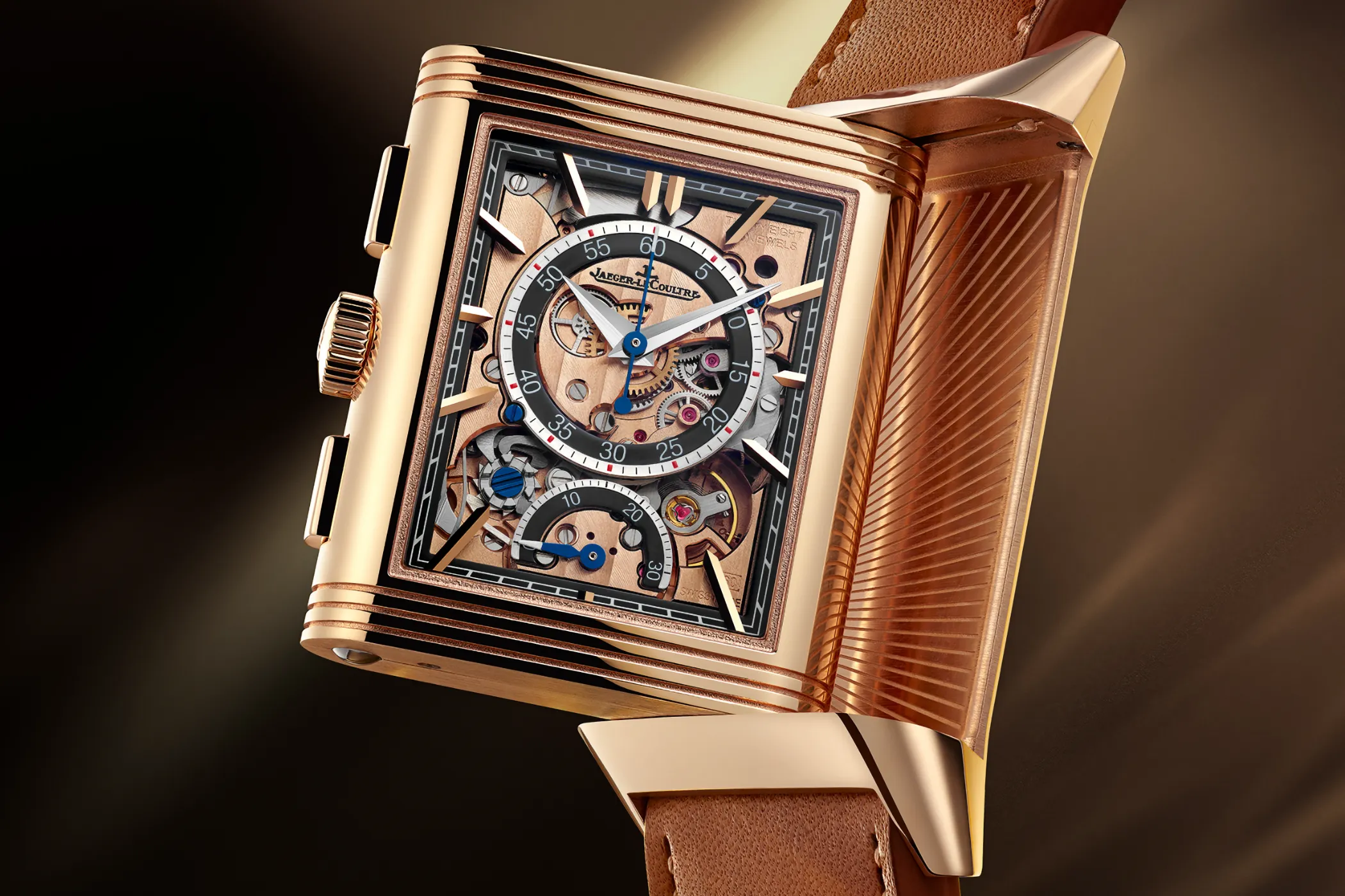 Jaeger-LeCoultre Reverso Tribute Monoface Small Seconds rose gold burgundy dial