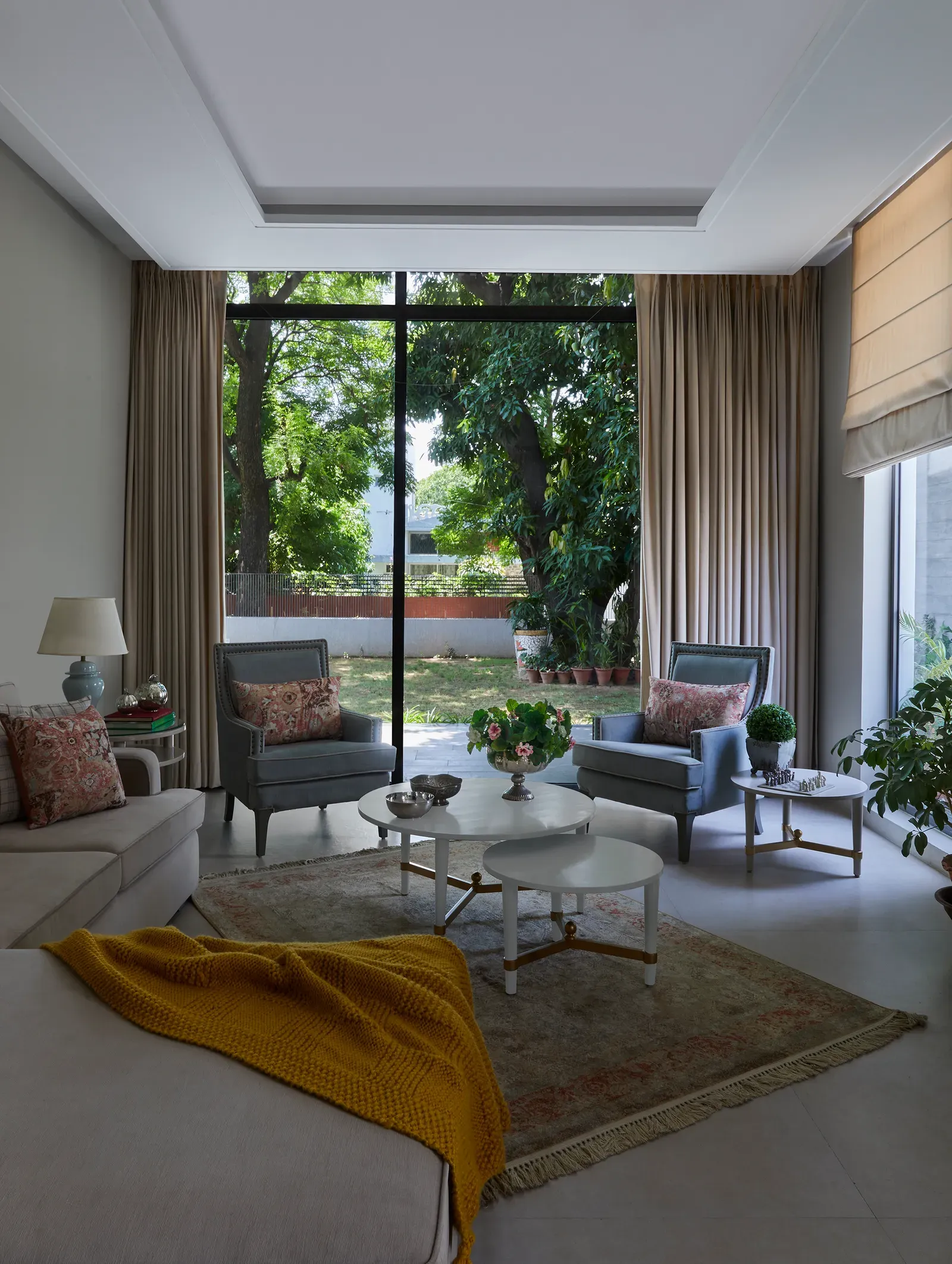 Concrete home with Chandigarh modernist design