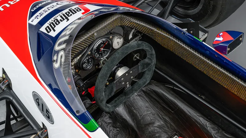 Restored Ayrton Senna first F1 car Toleman TG183B in running condition on track