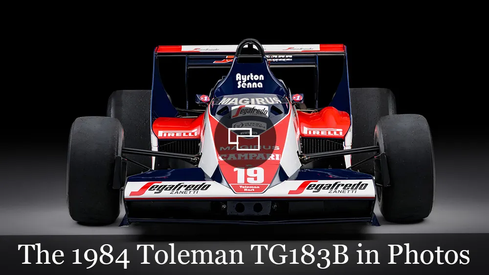 Ayrton Senna driving Toleman TG183B during his first Formula 1 season in 1984